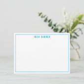 MERCI NOTER moderne nom minimal aqua bleu (Debout devant)