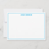 MERCI NOTER moderne nom minimal aqua bleu (Devant)