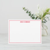 MERCI NOTER moderne nom minimal rouge festif (Debout devant)