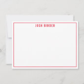 MERCI NOTER moderne nom minimal rouge festif (Devant)