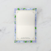 Merci Notes Blue Hydrangea dentelle Floral Forme (Intérieur)