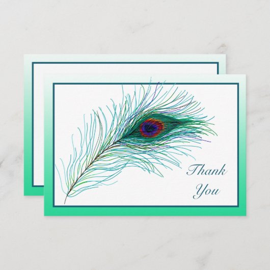 Merci Notes, Peacock Feathers (Devant / Derrière)