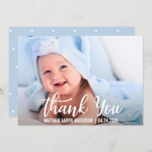 Merci Nouveau bébé - Chiffres bleus modernes