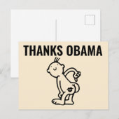 MERCI OBAMA Cartes postales drôles (Devant / Derrière)