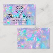 merci opal arrière - plan carte de visite (Devant / Derrière)