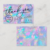 merci opal texture carte de visite (Devant / Derrière)