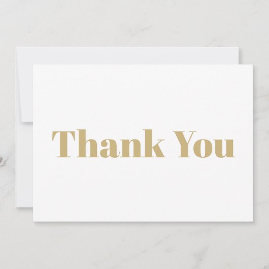 Merci or blanc moderne élégante carte de note (Devant)
