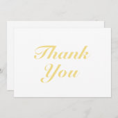 Merci or élégant carte de note (Devant / Derrière)