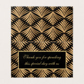 Merci Or Noir Art Déco Gatsby Fête de Mariage (Outside Unfolded)