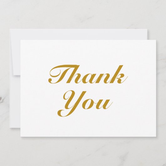 Merci or noir blanc élégant carte de note (Devant)
