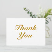 Merci or noir blanc élégant carte de note (Debout devant)
