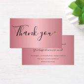 Merci Or rose Pour La Carte De Remise (Bureau)