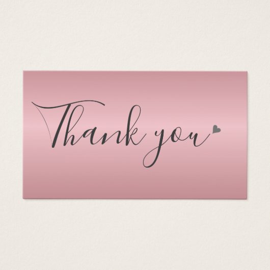 Merci Or rose Pour La Carte De Remise (Devant)