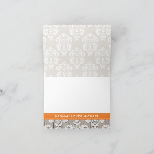 MERCI orange de pot de maçon de monogramme (Intérieur)