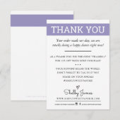 MERCI ordre d'affaires insérer lavande moderne (Devant / Derrière)