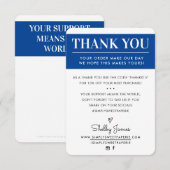 MERCI ordre d'affaires insérer le bleu royal moder (Devant / Derrière)