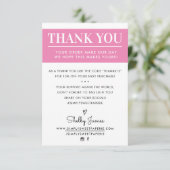 MERCI ordre d'affaires insérer moderne joli rose (Debout devant)