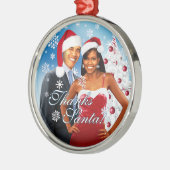 Merci, ornement de Noël de Père Noël (Gauche)