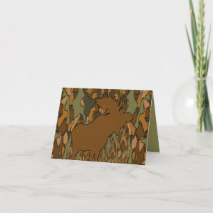 Merci ou cartes à notes de Camouflage d'orignal