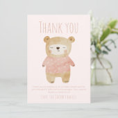 Merci Ourson rose Douche Mignon (Debout devant)