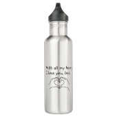 Merci Papa - Amour Bouteille d'eau (Droite)