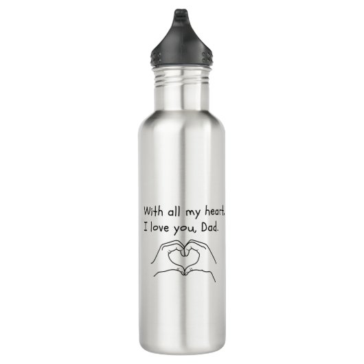 Merci Papa - Amour Bouteille d'eau (Droite)