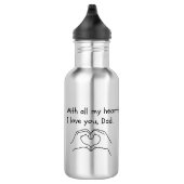 Merci Papa - Amour Bouteille d'eau (Droite)