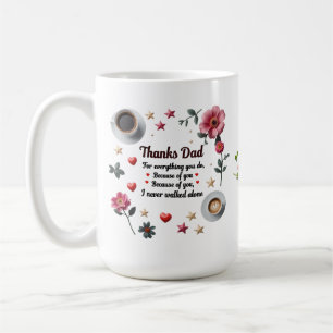 Merci Papa - Feather & Coffee Circle Mug classiq