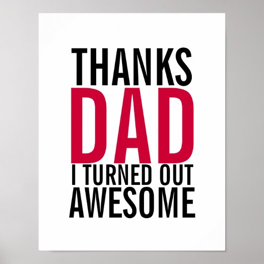 Merci Papa, J'Ai Été Un Poster De Fête des pères É (Devant)