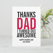 Merci Papa J'Ai Été Une Carte De Fête des pères Ma (Debout devant)