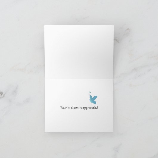 Merci papillon bleu (Intérieur)