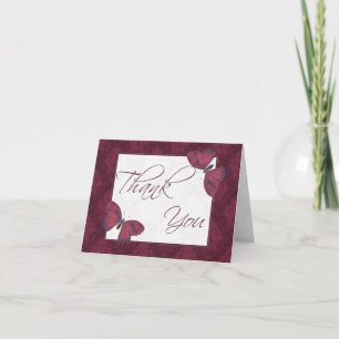 Merci Papillon Brocade rouge