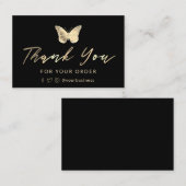 merci papillon carte de visite (Devant / Derrière)