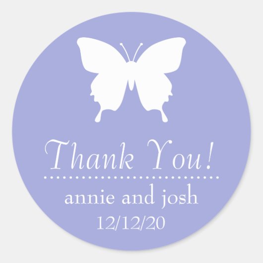 Merci papillon Étiquettes (violet violet) (Devant)