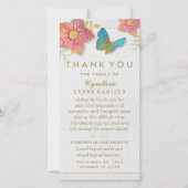 Merci Papillon Floral Blanc Or Sympathie (Devant)