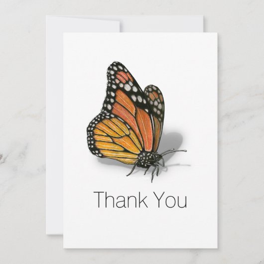 Merci papillon Monarque (Devant)