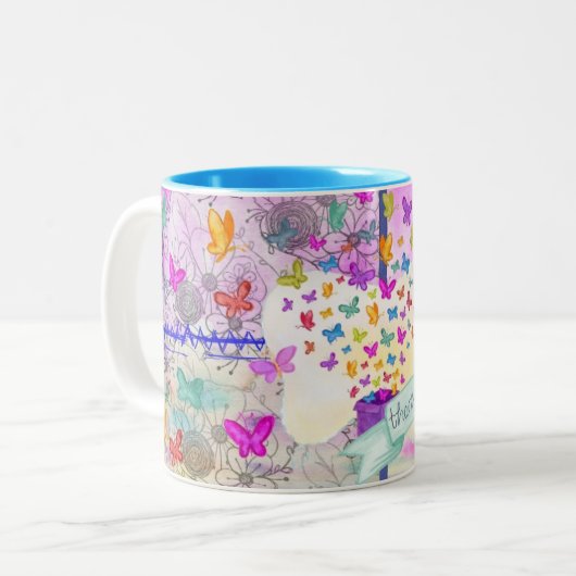 Merci - papillon - tasse (Devant gauche)