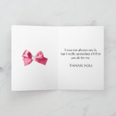 Merci Parrain, carte d'artisanat des fleurs (Intérieur)