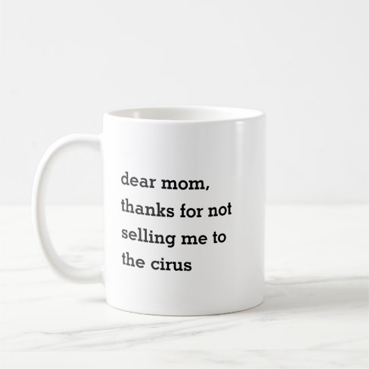 merci pas / cadeau pour maman tasse de café (Gauche)
