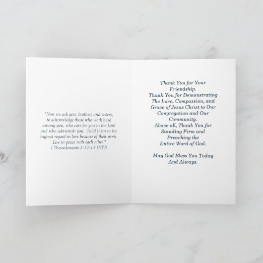 MERCI PASTOR - Carte BF (Intérieur)