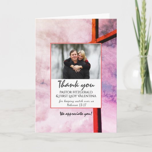 MERCI PASTOR Écriture CARTE PHOTO (Devant)