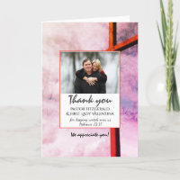 MERCI PASTOR Écriture CARTE PHOTO