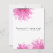 Merci peint de Fête de la mariée des fleurs | (Dos)