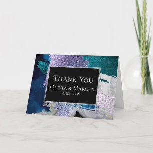 Merci Peinture lilas sarcelle argent noir époust