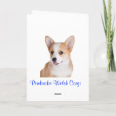 Merci Pembroke Welsh Corgi Carte de voeux (Dos)