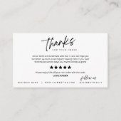 Merci personnalisable pour votre carte de commande (Devant)