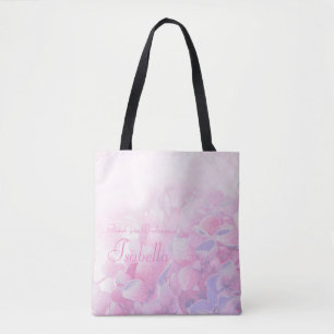 Merci personnalisation hydrangea sac fourre-tout r