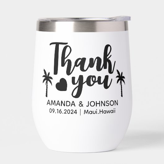 Merci personnalisé destination mariage Faveurs (Gauche)