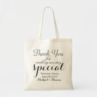 Merci personnalisé épousant le sac fourre-tout à