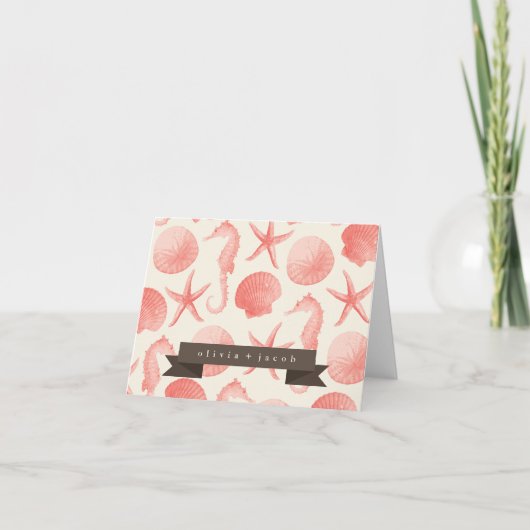 Merci personnalisé par mariage d'étoiles de mer - (Devant)